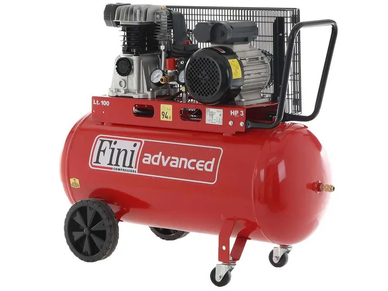 Fini Advanced MK 103-100-3M - Compresseur électrique monophasé à courroie - Moteur 3 CV - 100 L