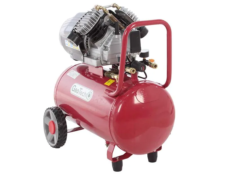 GeoTech AC50-10-30VC - Compresseur électrique 50 L air comprimé - Moteur 3 CV