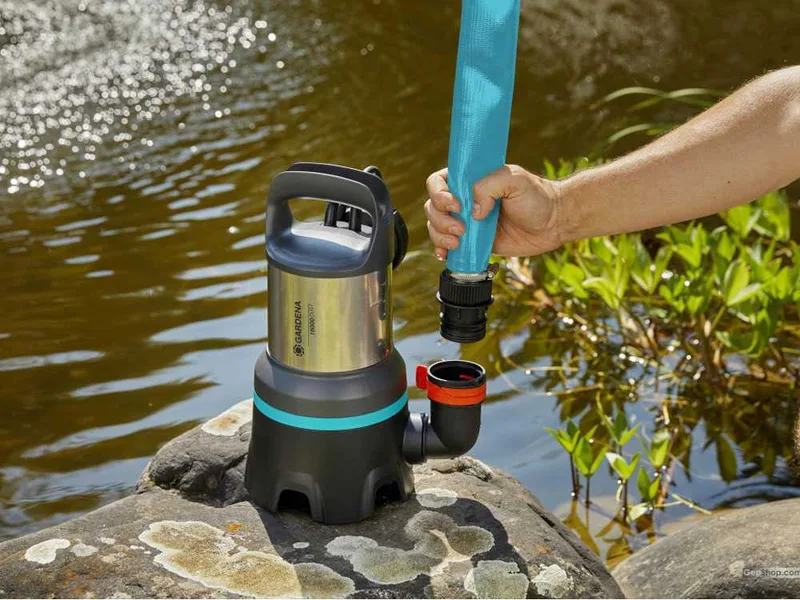 Pompe immergée pour eaux chargées Gardena 16000 art. 9042-20 - en acier inox