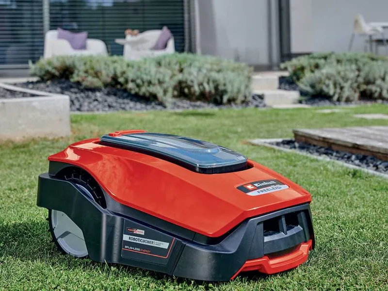 Einhell FREELEXO 800 LCD BT - Robot tondeuse avec fil périphérique - Batterie au lithium 18 V/2 Ah