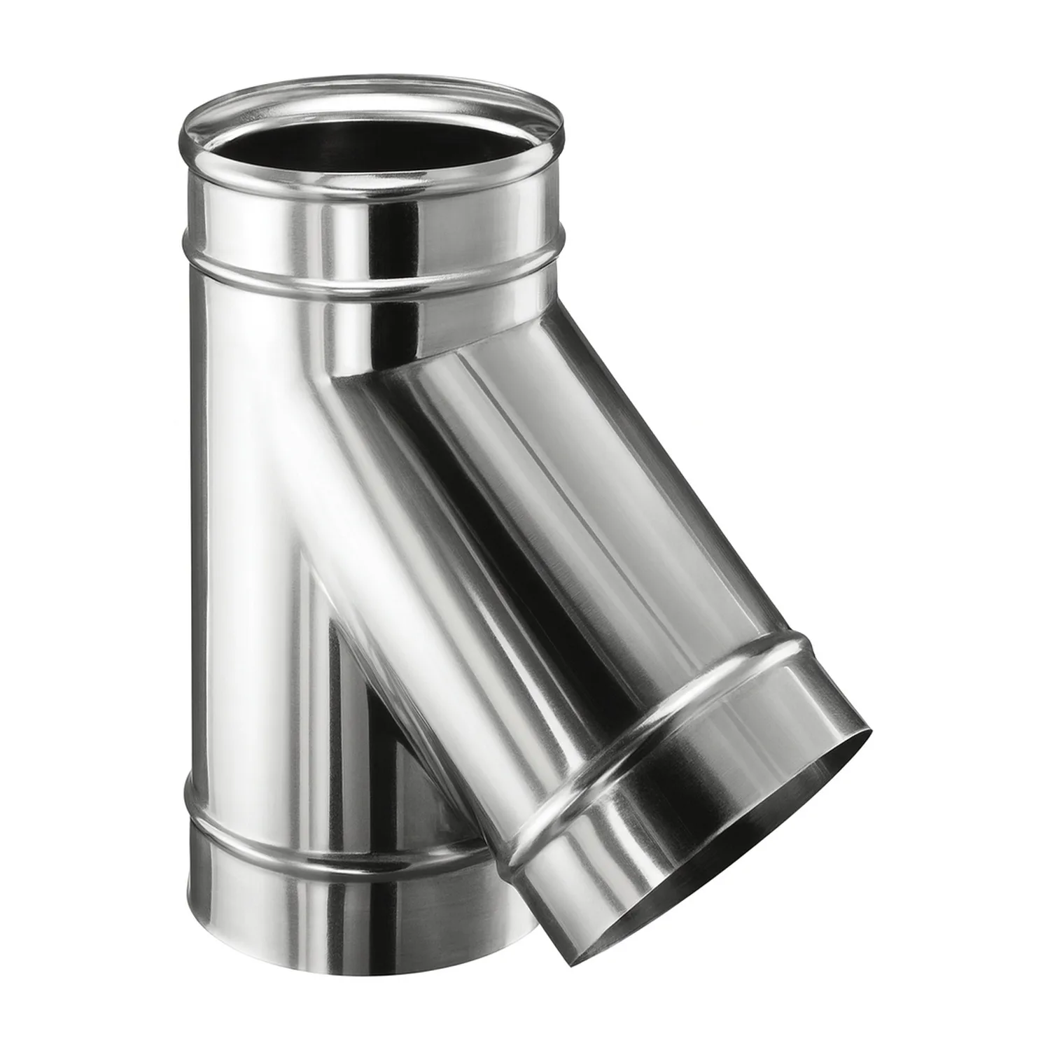Schiedel ICS raccordement tuyaux 45° Ø180 double paroi brillant