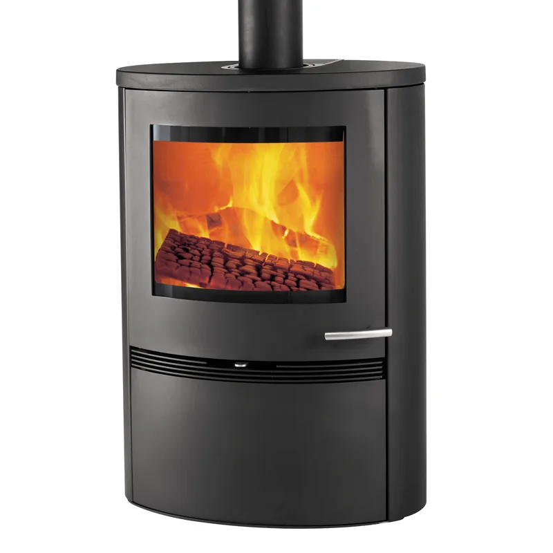 TermaTech TT22HS Poêle à bois Noir, Pierre ollaire noire laquée