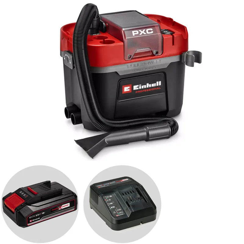 Einhell TP-VC 18/10 Li BL - Aspirateur multifonction à batterie - 18 V 2.5 Ah