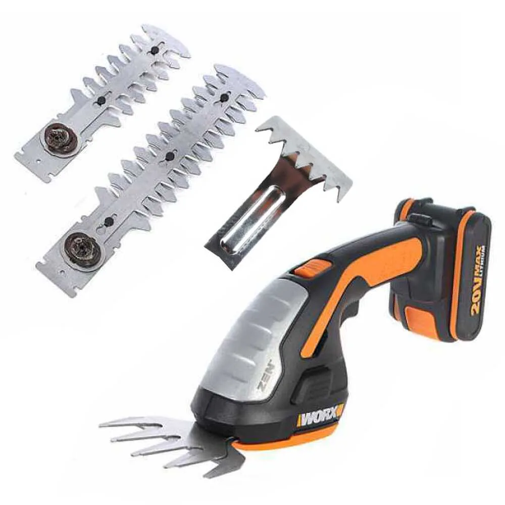 Worx WG801E - Cisaille à gazon à batterie 4 en 1 - Sculpte-haie - 20V - 2Ah