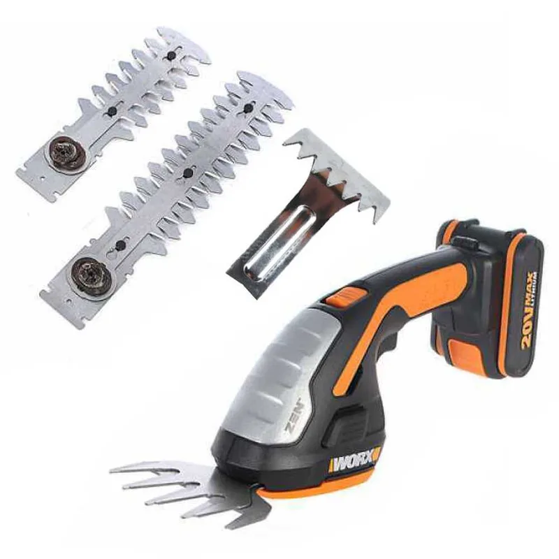Worx WG801E - Cisaille à gazon à batterie 4 en 1 - Sculpte-haie - 20V - 2Ah