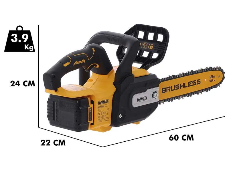 DeWalt DCMCS565P1-QW - Tronçonneuse à batterie compacte - 18 V 4 Ah - Guide de 30 cm