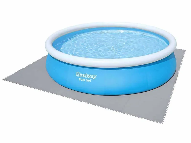 Tapis de sol pour piscine 78x78 cm Gris - Bestway