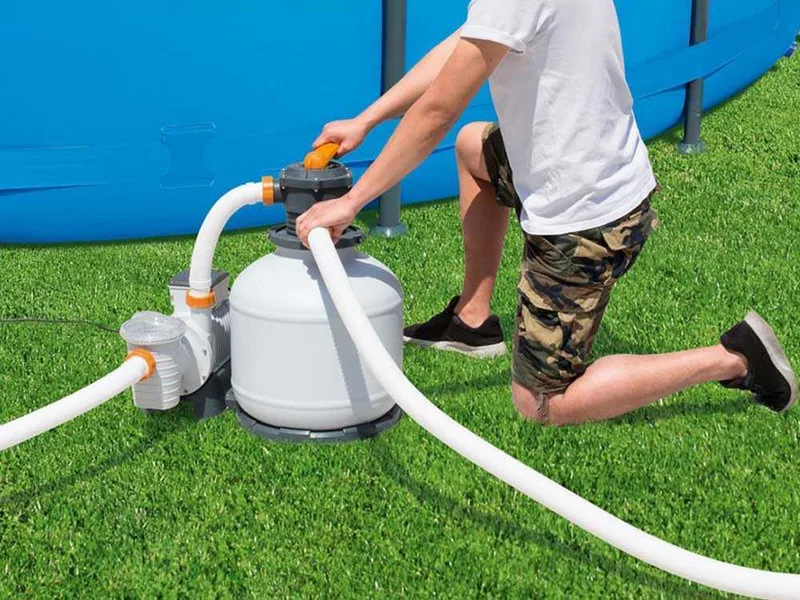 Pompe de filtration à sable Bestway 58486 - Débit d'eau 11.355 l/h - 500 W