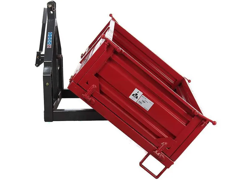 Benne 3 points pour tracteur GeoTech TRP 160 - Basculante - 3 ridelles ouvrables