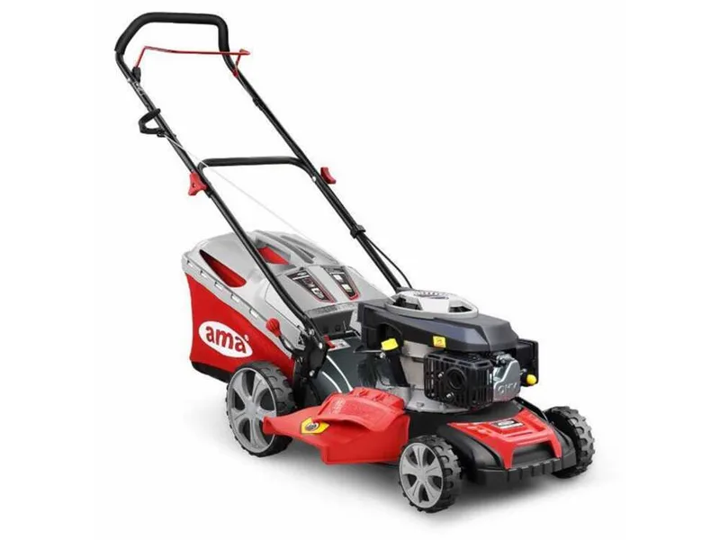 Tondeuse à gazon poussée Ama NRS 465T essence - 4en1: bac, mulching, éjection latérale, postérieure