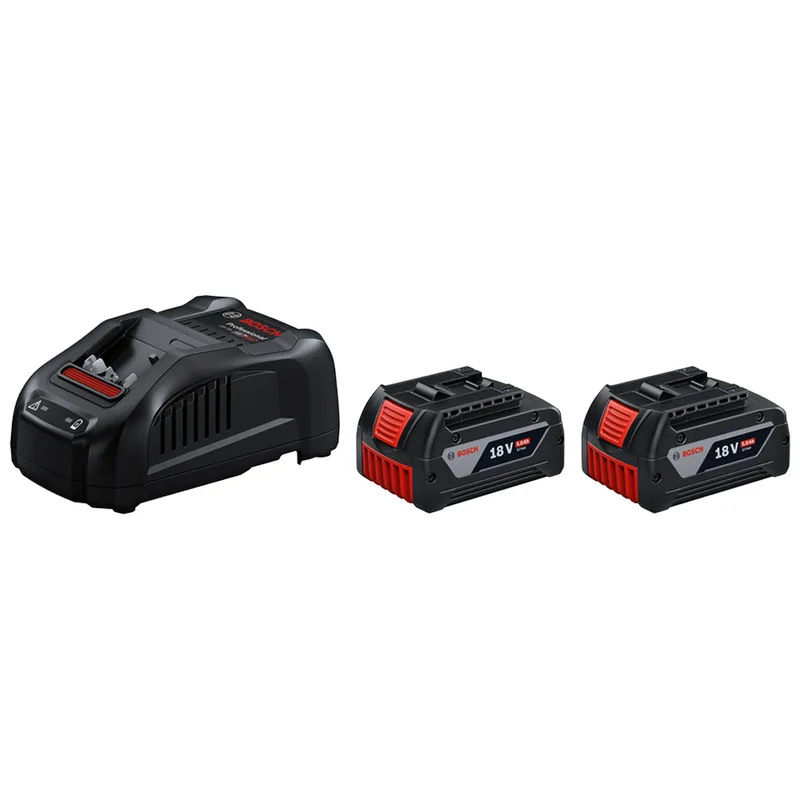 Bosch - Kit de démarrage GBA 18 V pour la gamme Blue Professional - Avec deux batteries de 5,0 Ah et un chargeur