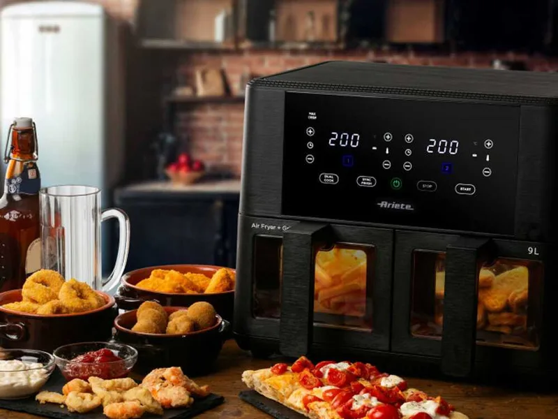 Ariete 4631 - Friteuse à air double vitrage 9 L