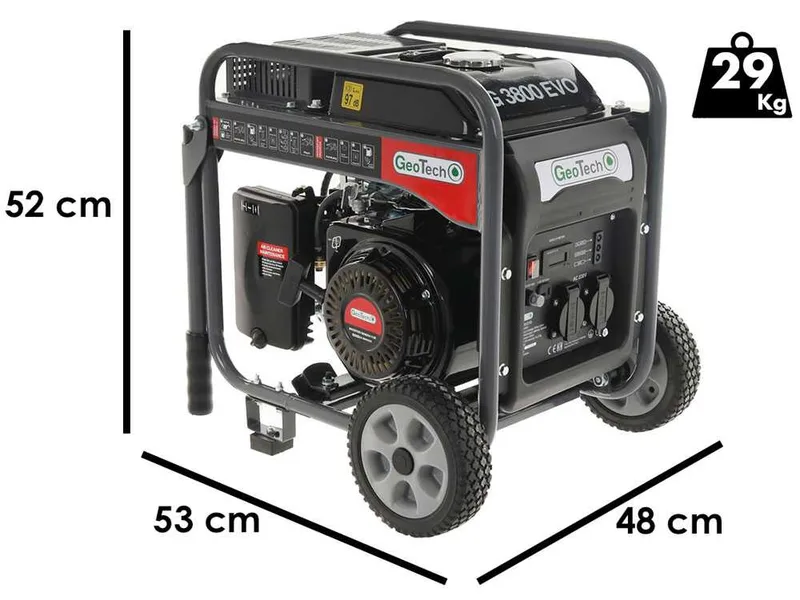 Geotech iG 3800 EVO - Groupe électrogène à inverter 3.8 kW monophasé - Version sur chariot