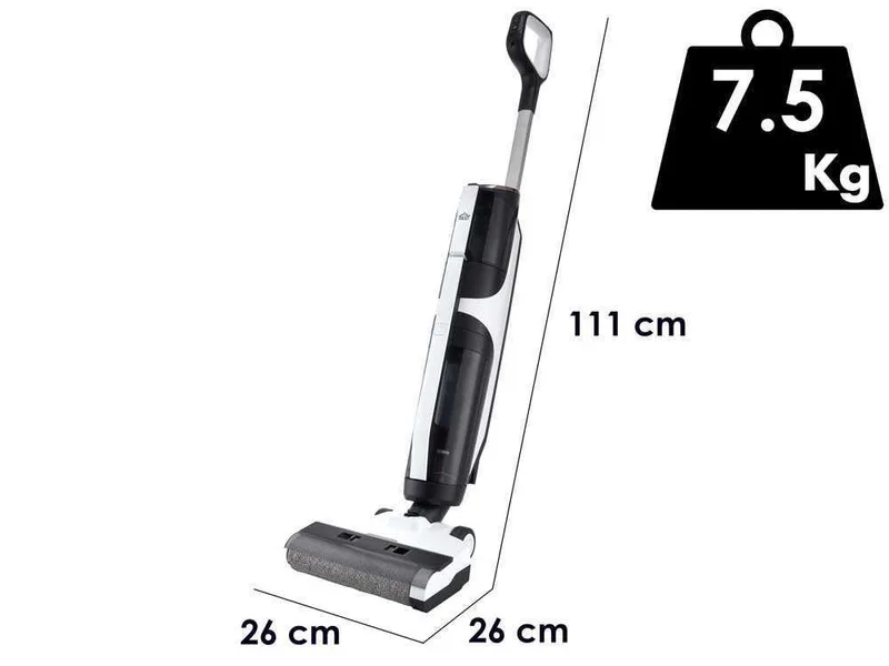 DCG BSW9003 - Nettoyeur de sol à batterie - 3 en 1 : lave, sèche et aspire