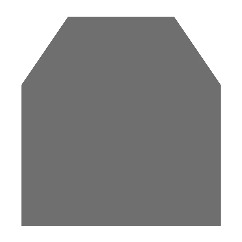 Plaque de base Raik B2 hexagonale, gris foncé, revêtement en poudre, 1200 x 1000 mm