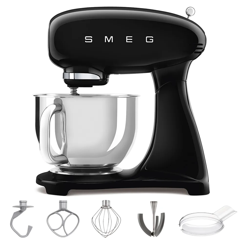 Smeg Full Color Noir - Batteur mélangeur planétaire - Cuve en acier inoxydable de 4,8 litres