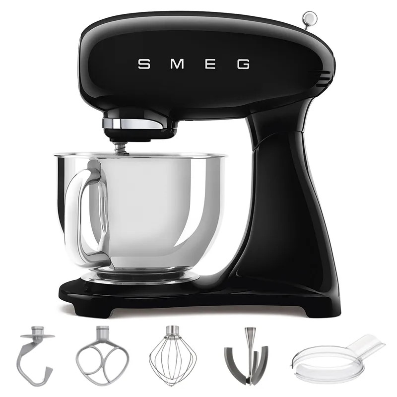 Smeg Full Color Noir - Batteur mélangeur planétaire - Cuve en acier inoxydable de 4,8 litres