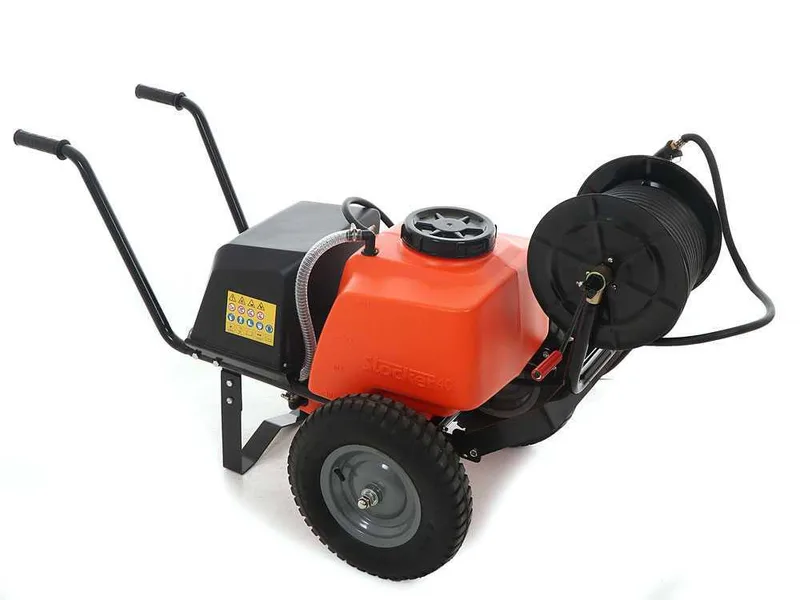 Pompe de pulvérisation à batterie Stocker 12V de 40 l - Pulvérisateur électrique sur chariot
