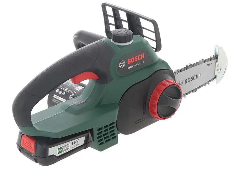 Bosch UniversalChain 18 - Tronçonneuse à batterie 18 V 2,5 Ah - Ultra-légère