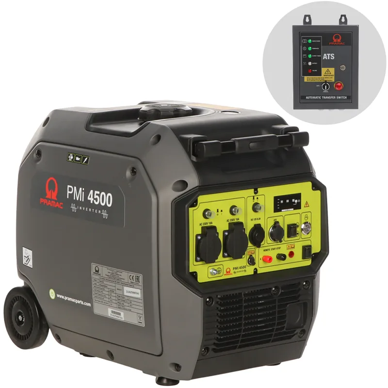 Pramac PMi 4500 - Groupe électrogène - 4,2 kW - Courant continu 3,8 kW monophasé - Boîtier ATS inclus