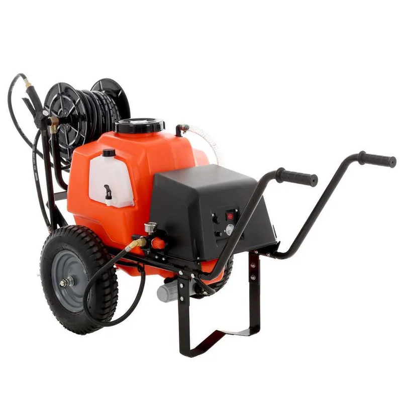 Pompe de pulvérisation à batterie Stocker 12V de 60 l - Pulvérisateur électrique sur chariot