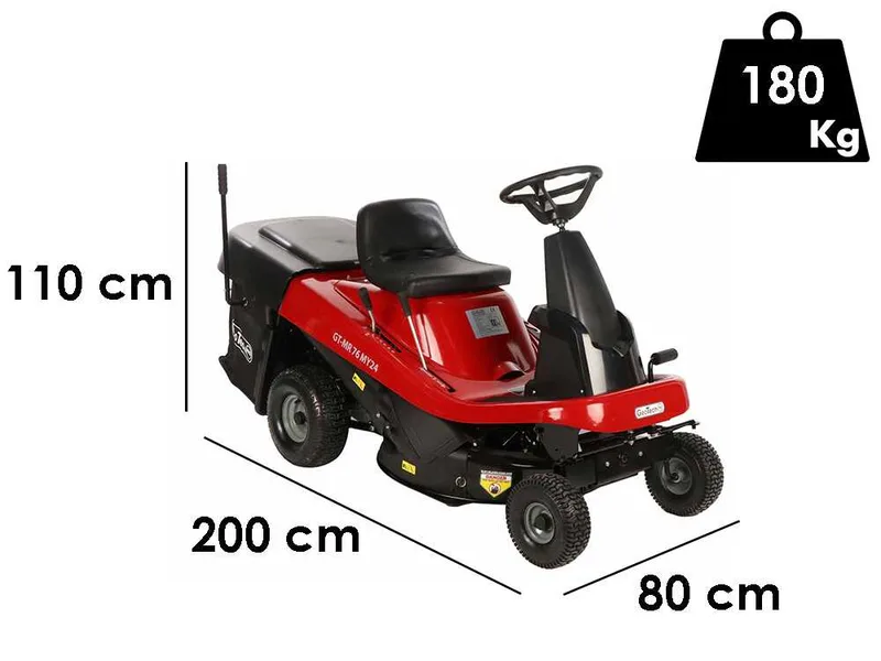 GeoTech Pro GT-MR 76 - Tracteur tondeuse - Moteur 432 cm3