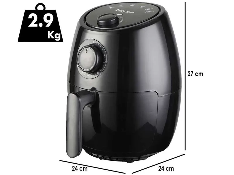 Beper P101FRI001 - Friteuse sans huile 2L