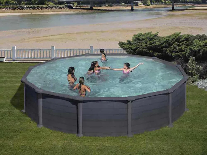 Gre Granada Ronde Ø550 x 132 cm - Piscine hors-sol en acier