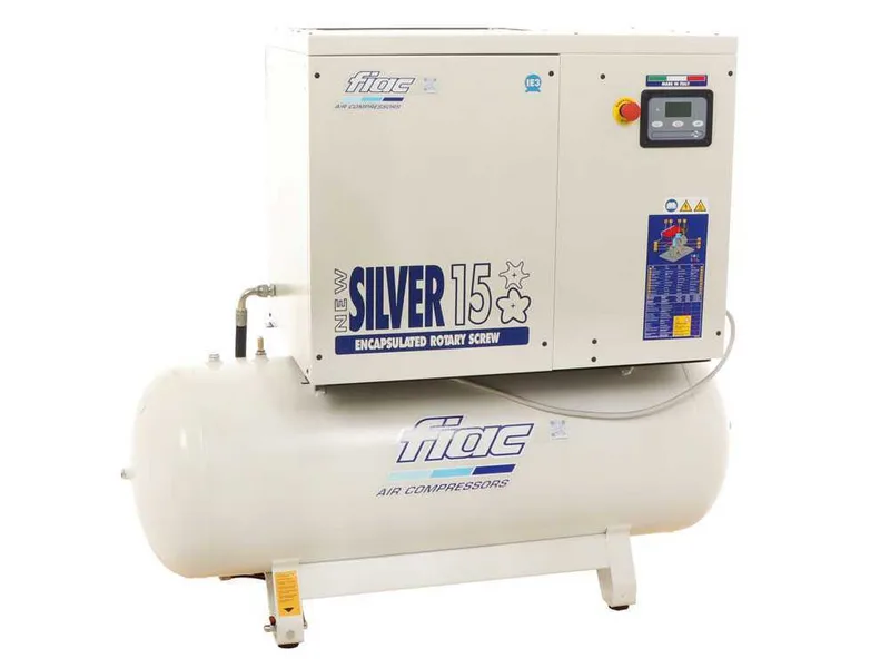 Fiac New Silver 15/300 - Compresseur rotatif triphasé à vis silencieux - Moteur 15 HP