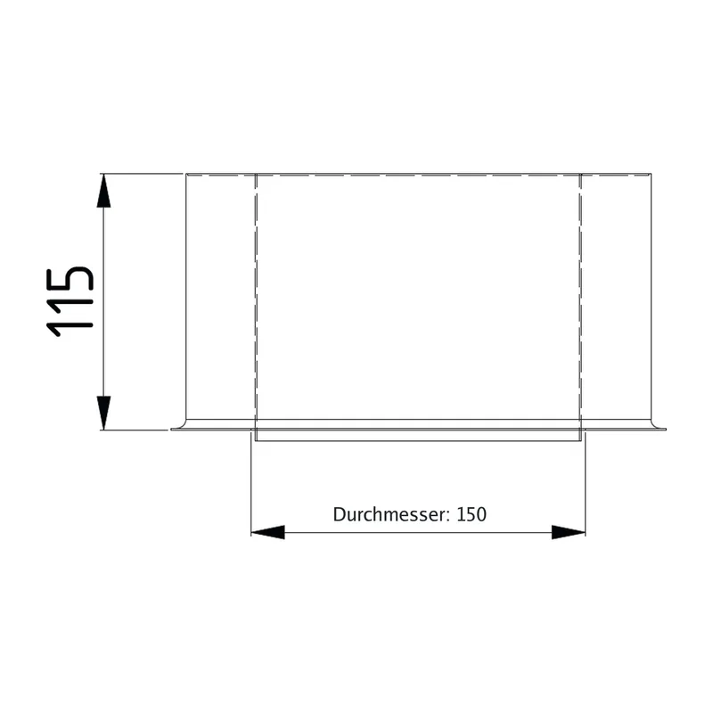 Raik Lifestyle DUO rosace murale 150 mm pour tuyau de fumée / conduit de fumée