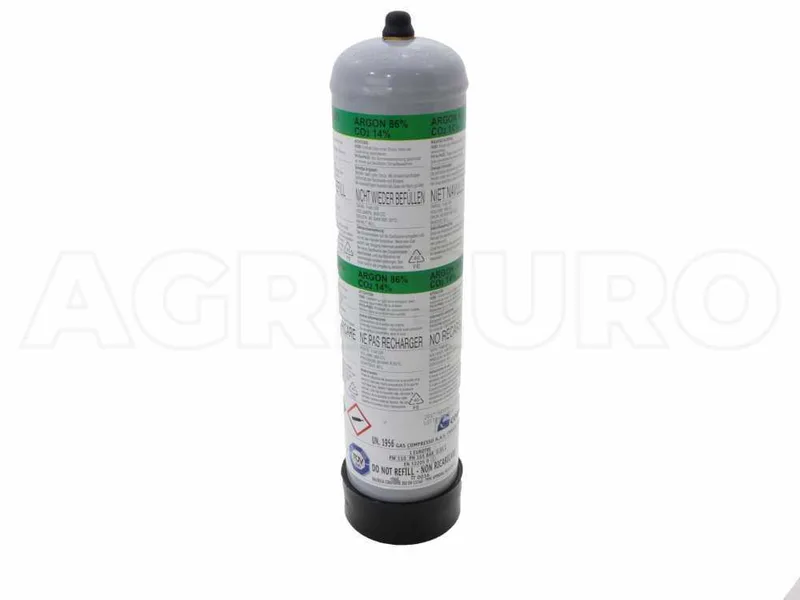 Bouteille de gaz non rechargeable Argon/CO2 - 1 litre