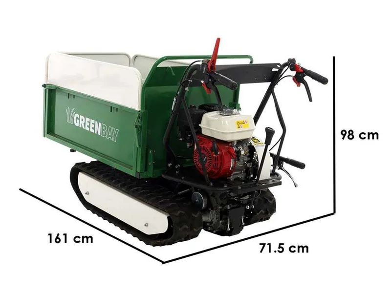 Brouette à moteur GreenBay expander 500 honda GX200 - Caisson extensible - Charge 500 kg