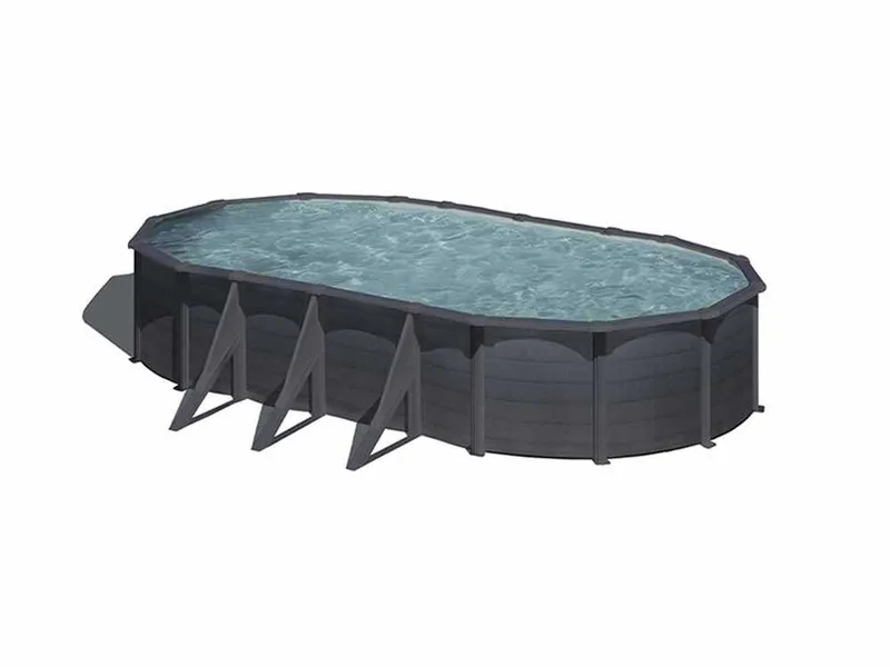 Gre Kea Ovale 730x375x120cm - Piscine hors-sol en acier