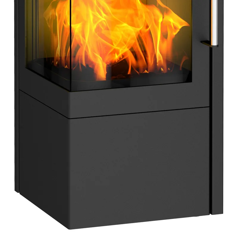 Cheminée Royale Poêle à bois Acier Noir