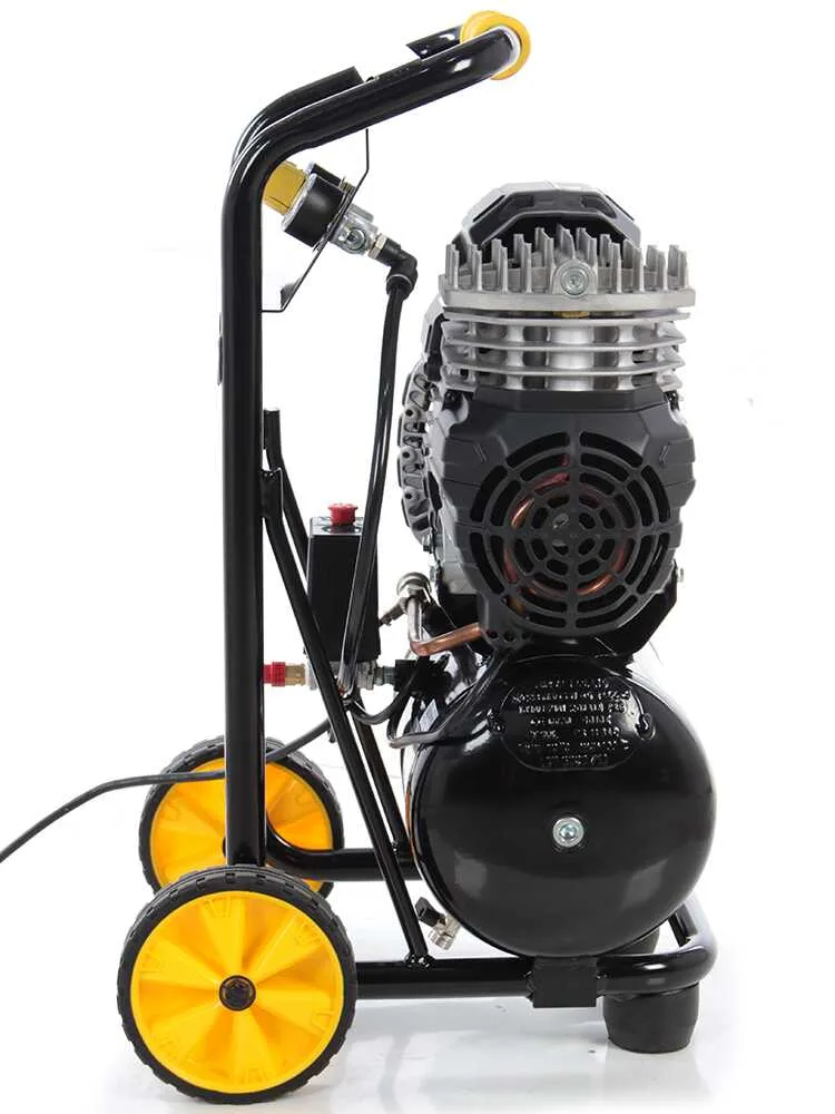 Stanley Sil Air 244/10 PCM - Compresseur d'air électrique vertical monophasé silencieux, oil-less - Moteur 1.5 CV - 10 L