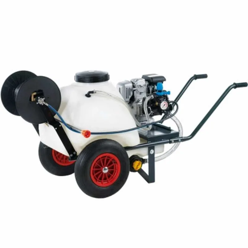Groupe motopompe de pulvérisation Comet MC 25 - Honda GP 160 et chariot avec cuve 80 L