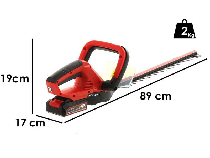 Einhell GE-CH 1846 Li PXC - Taille-haie électrique à batterie 18V 5.2Ah - Lame de 46 cm