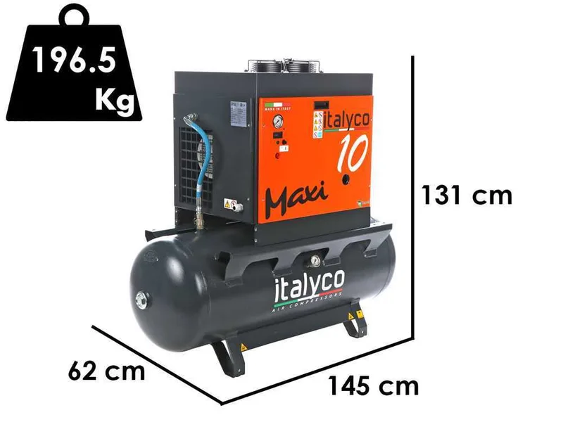 Italyco Maxi 10/270 - Compresseur rotatif à vis - Pression max 10 bar