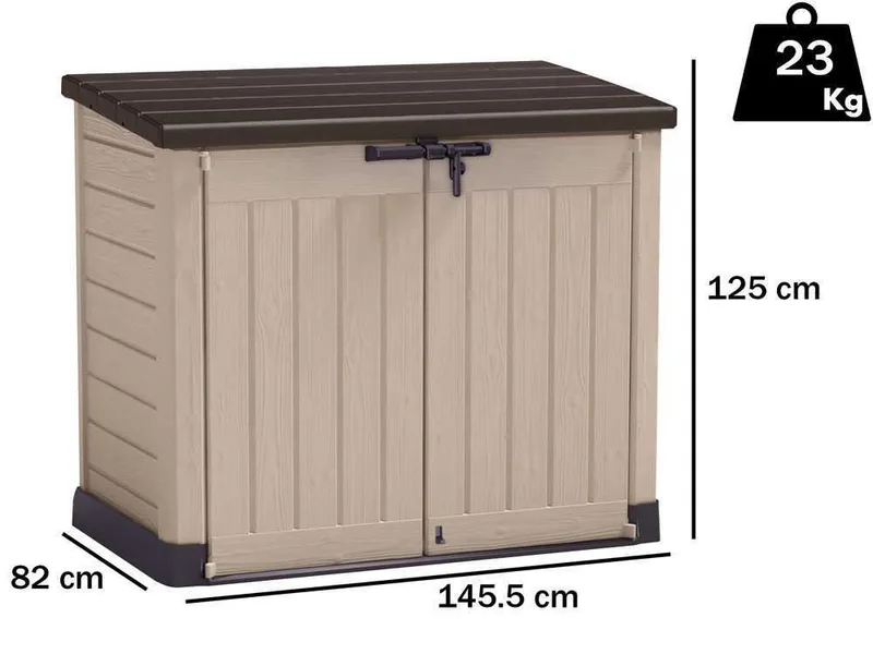 Keter Store it Out Max Beige - Armoire à outils - 145.5x82x125 cm