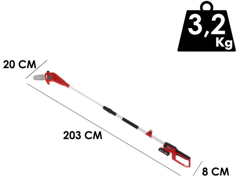 Einhell GC-LC 18/20 Li T - Élagueuse sur perche à batterie - 18V 5.2Ah