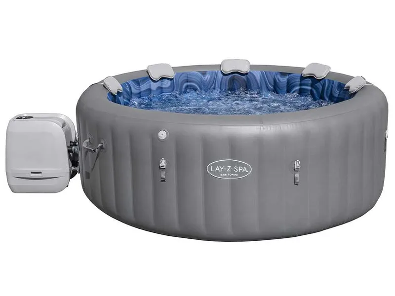 Bestway Lay-Z-Spa Santorini HydroJet 6001T - Ø216x80 cm - Spa gonflable à hydromassage