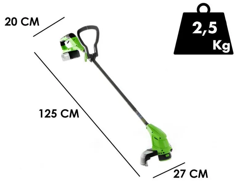 Greenworks G48LM41ST25K2X - Kit Tondeuse à gazon à batterie + Coupe-bordure à batterie - 48V - 2x 24V/2Ah