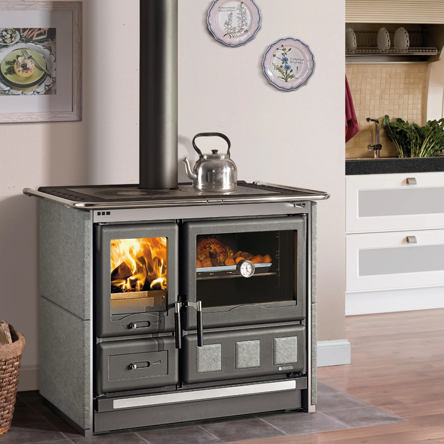 La Nordica Rosa XXL 16 cuisinière à bois pierre naturelle