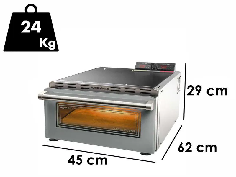 Macte Ovens Voyager twin advanced Gris - Four électrique à pizza - 2975 W