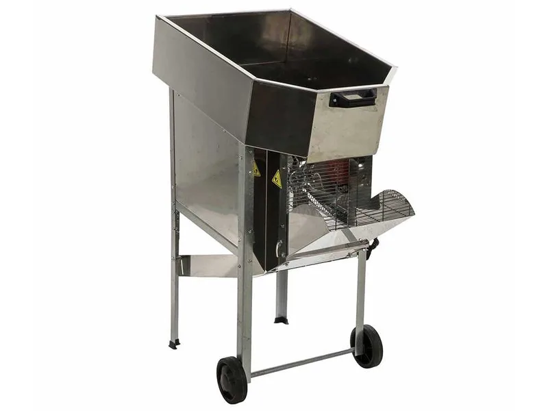 Jolly Falkom – Effeuilleuse électrique pour olives en acier inoxydable AISI 304 – Variateur de vitesse et cuve de 77 L