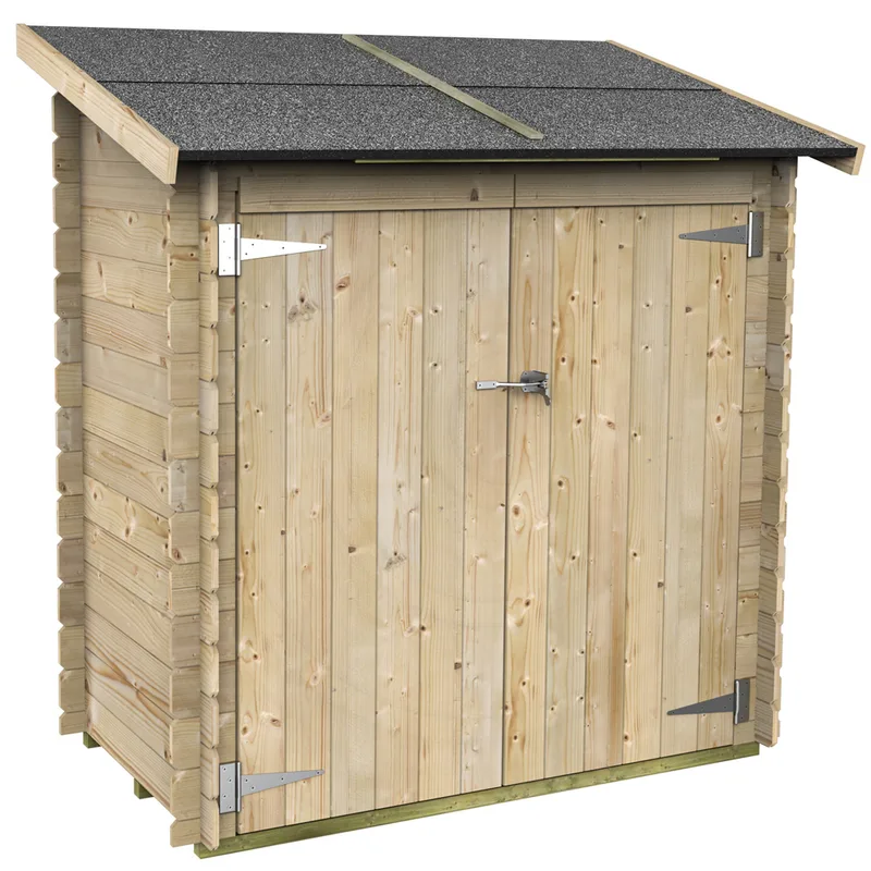 Alce Ambrogio 155x85 - Abri de jardin en bois - Toit à une pente - 155x85x165 cm