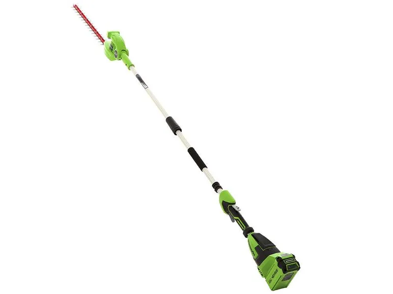 Greenworks G40PHA - Taille-haie électrique sur perche de rallonge orientable - Batterie 40V/2Ah