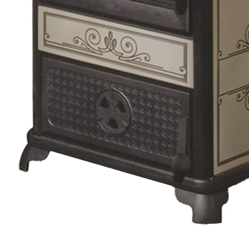 EK63 Fancy Evo Poêle à bois céramique gris tourterelle