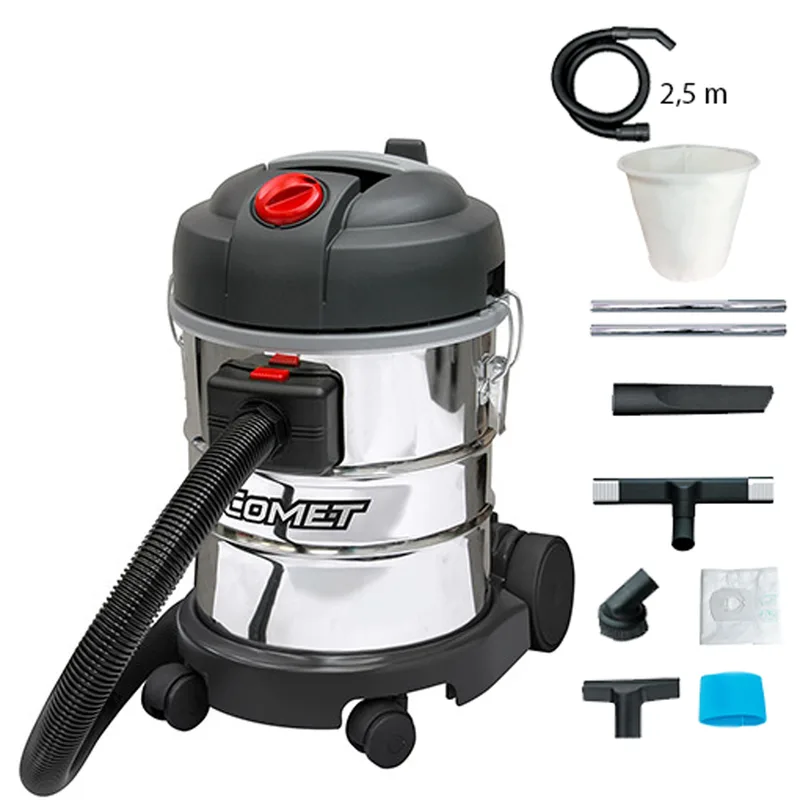 Comet CVP 120 X - Aspirateur multifonction - 20 L - Bidon en acier - Série Professionnelle