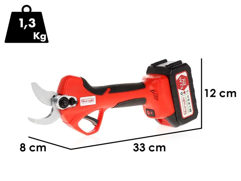 Sbaraglia Tecno Smart 37 - Sécateur électrique à batterie - 2x 21V/5.2Ah - Diamètre de coupe 37 mm